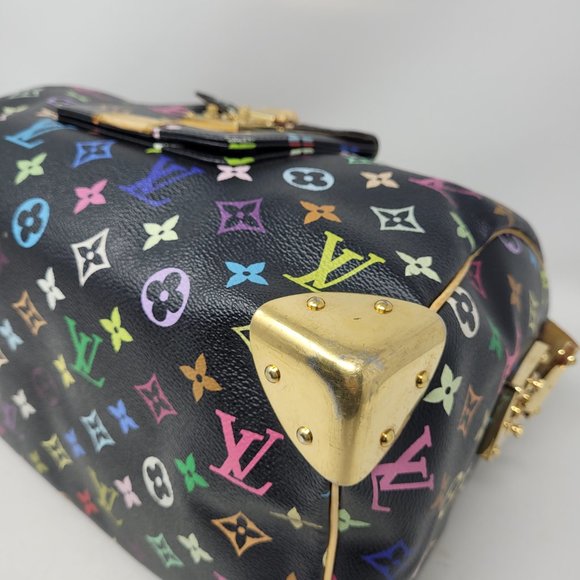 Louis Vuitton Speedy Handbag Multicolor Black 30 - Picture 8 of 12